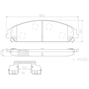 Balatas De Freno Delantera Para Dodge Charger 2006-2016