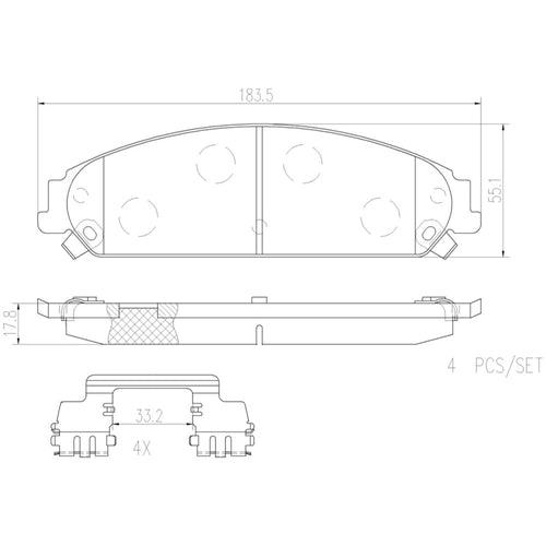 Balatas De Freno Delantera Para Dodge Charger 2006-2016