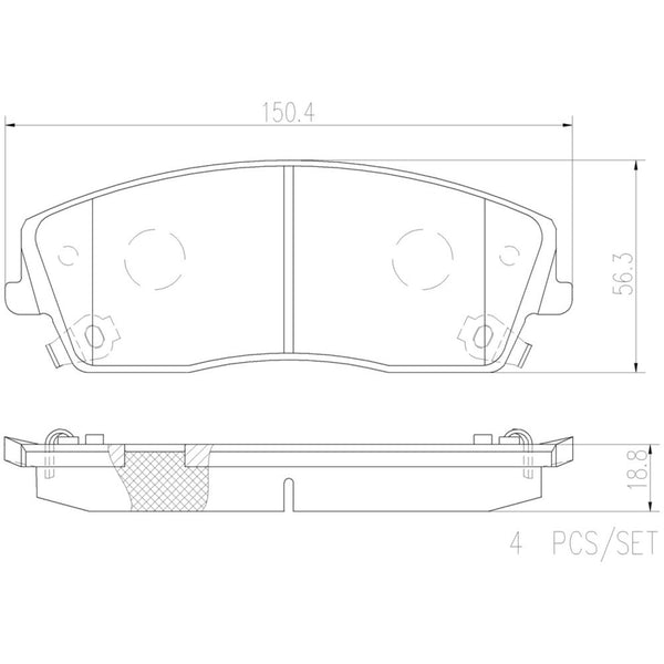 Balatas De Freno Delantera Para Dodge Magnum 2005-2006