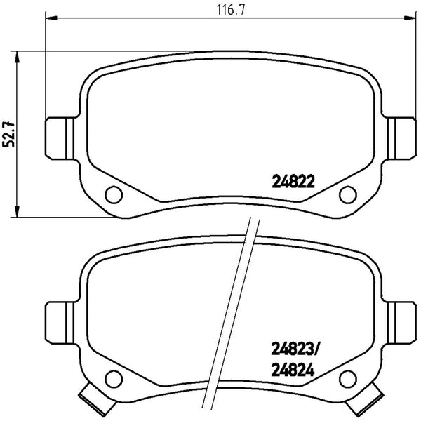 Balatas De Freno Trasera Para Chrysler Town & Country 2008-2012