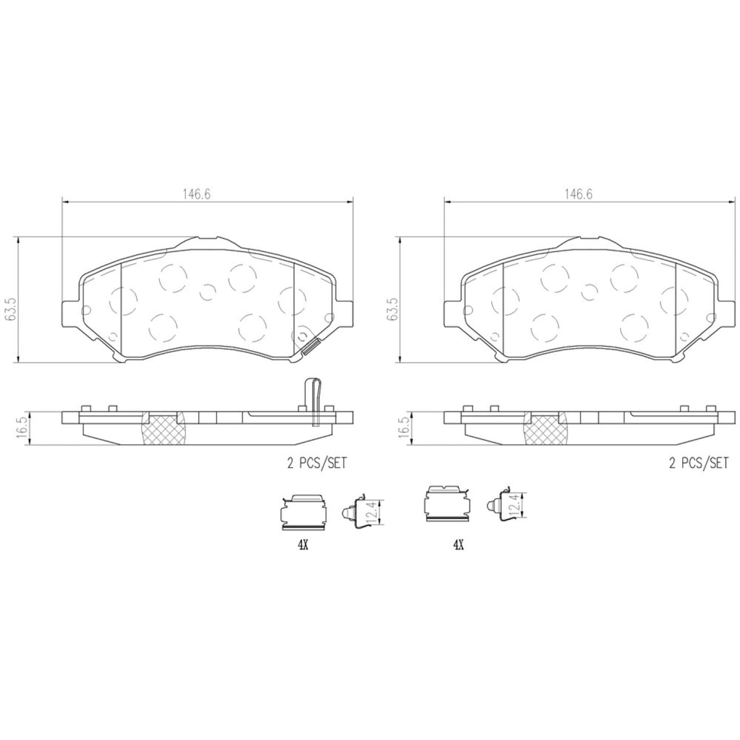 Balatas De Freno Delantera Para Jeep Wrangler 2007-2017