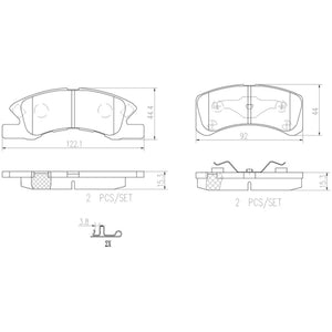 Balatas De Freno Delantera Para Mitsubishi Mirage 2015-2020