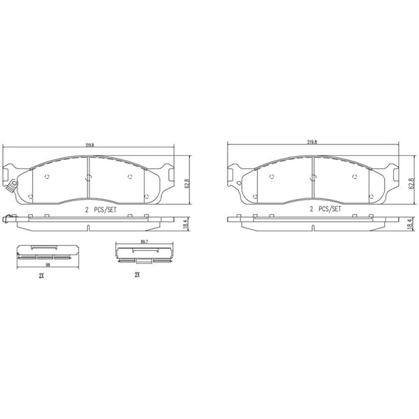 Balatas De Freno Delantera Para Dodge Ram 2500 2003-2008