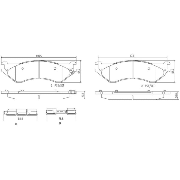 Balatas De Freno Trasera Para Dodge Ram 2500 2003-2008