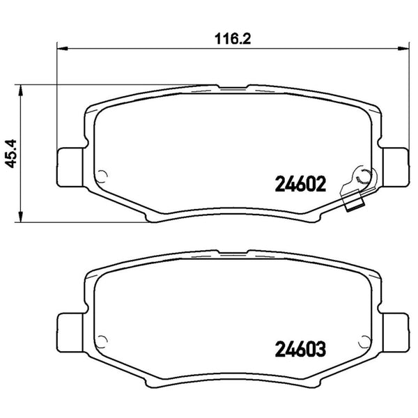 Balatas De Freno Trasera Para Jeep Wrangler 2007-2017