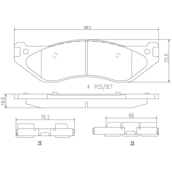 Balatas De Freno Delantera Para Dodge Ram 1500 2002-2005