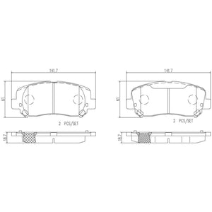Balatas De Freno Delantera Para Dodge Dart 2013-2016