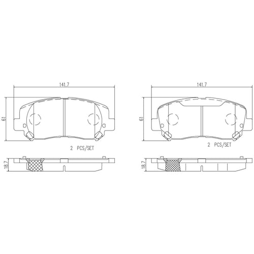 Balatas De Freno Delantera Para Dodge Dart 2013-2016