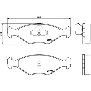 Balatas De Freno Delantera Para Volkswagen Pointer 1998-2009