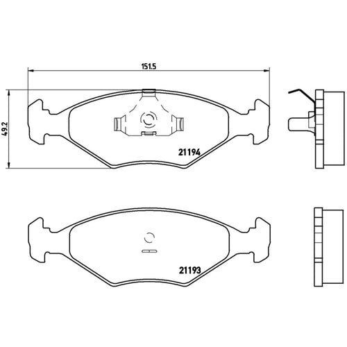 Balatas De Freno Delantera Para Volkswagen Pointer 1998-2009