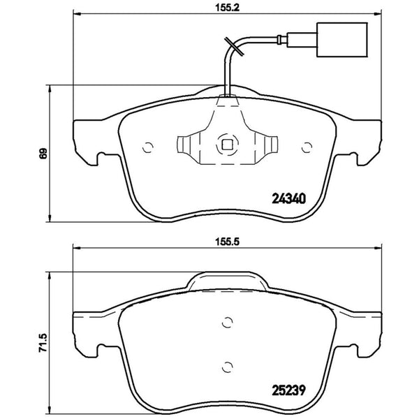 Balatas De Freno Delantera Para Alfa Romeo Giulietta 2013-2021