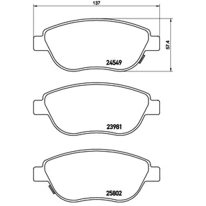 Balatas De Freno Delantera Para Fiat 500 2014-2017