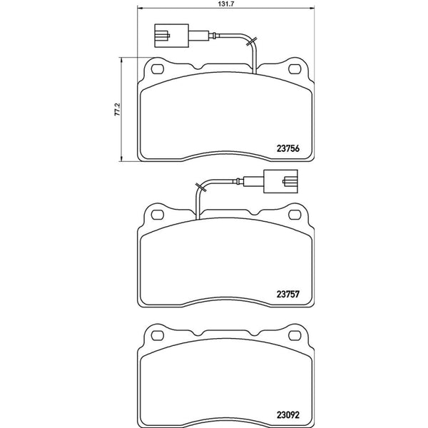 Balatas De Freno Delantera Para Alfa Romeo Giulietta 2012-2021