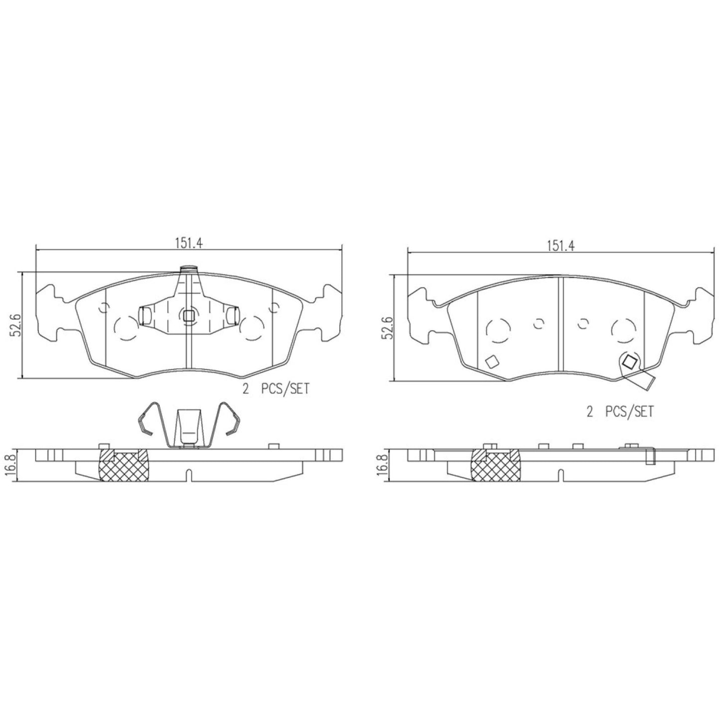 Balatas De Freno Delantera Para Fiat 500 2009-2019