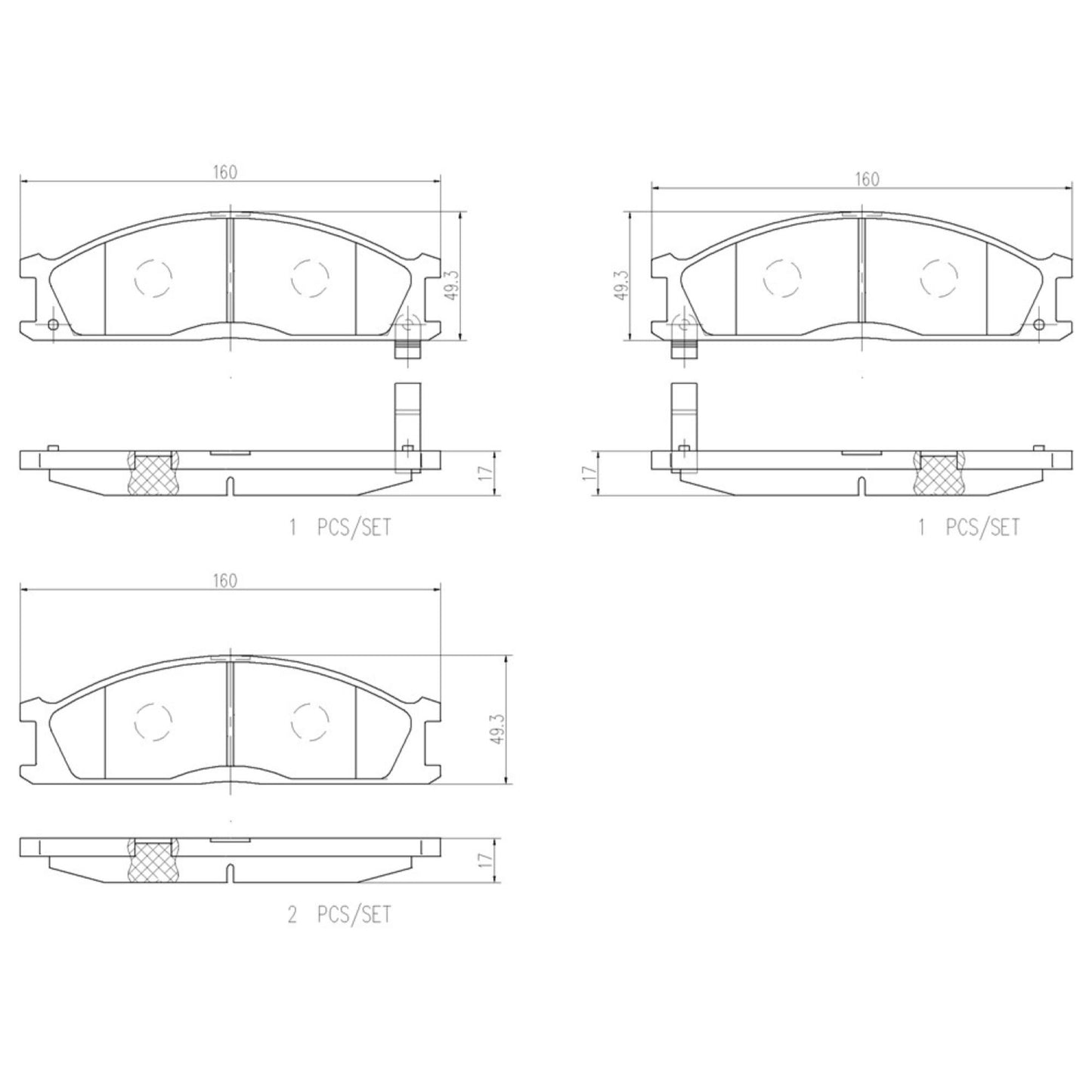 Balatas De Freno Delantera Para Nissan Frontier 1998-2008