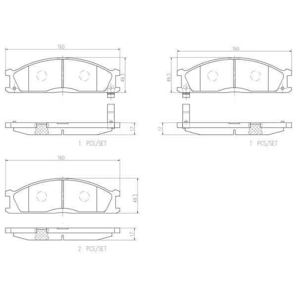Balatas De Freno Delantera Para Nissan Frontier 1998-2008