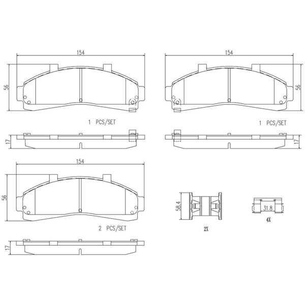 Balatas De Freno Delantera Para Ford Explorer 1995-2001