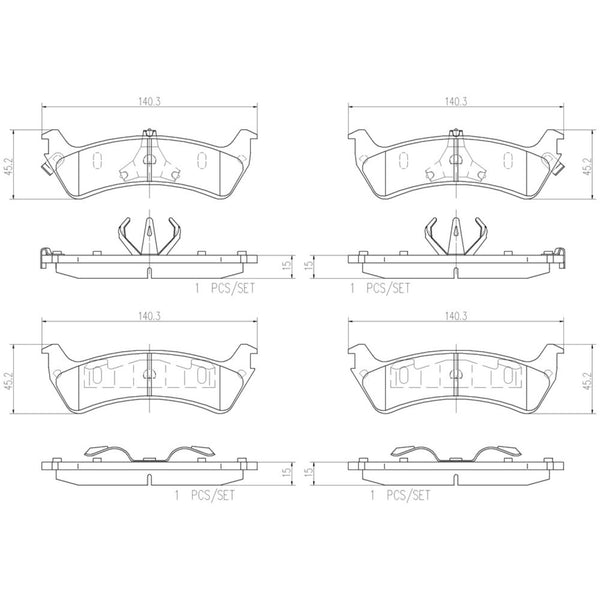 Balatas De Freno Trasera Para Ford Explorer 1995-2001