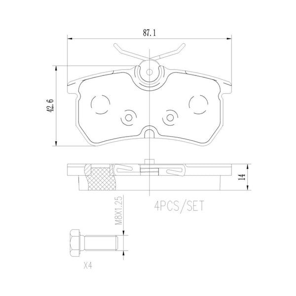 Balatas De Freno Trasera Para Ford Focus 2001-2007