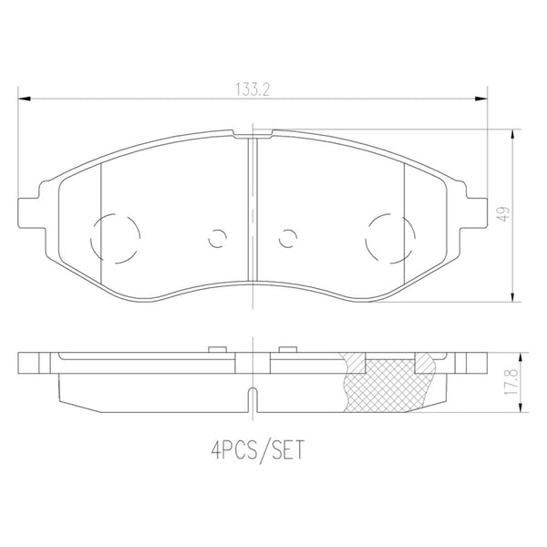 Balatas De Freno Delantera Para Pontiac G3 2007-2009