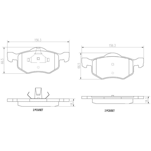 Balatas De Freno Delantera Para Ford Escape 2001-2007