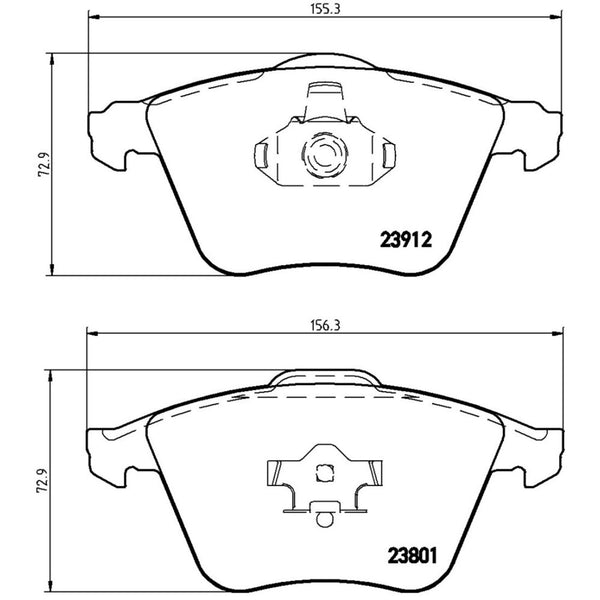Balatas De Freno Delantera Para Volvo C70 2006-2013