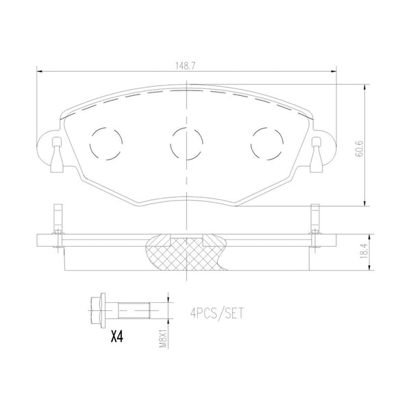 Balatas De Freno Delantera Para Jaguar X-Type 2002-2005