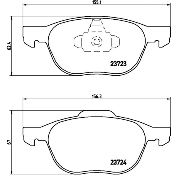Balatas De Freno Delantera Para Ford Focus 2004-2018