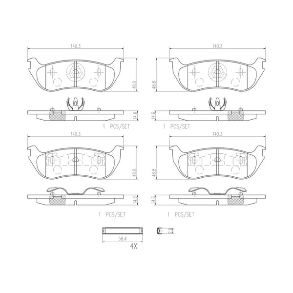 Balatas De Freno Trasera Para Ford Explorer 2002-2010