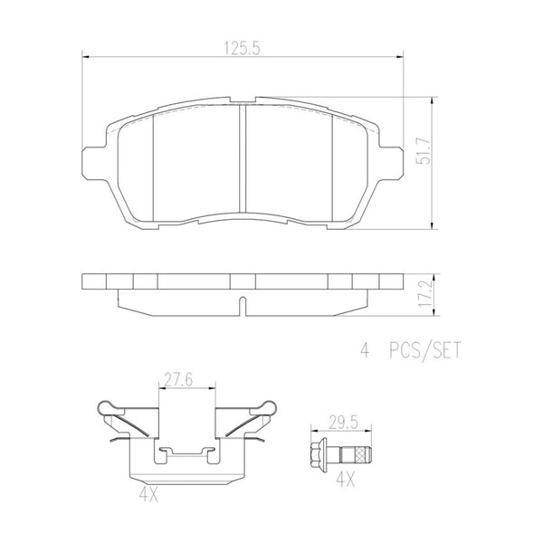Balatas De Freno Delantera Para Ford Fiesta 2011-2019