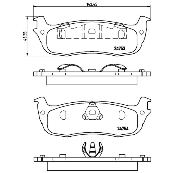 Balatas De Freno Trasera Para Ford Expedition 1997-2002
