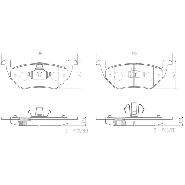 Balatas De Freno Trasera Para Ford Escape 2005-2008