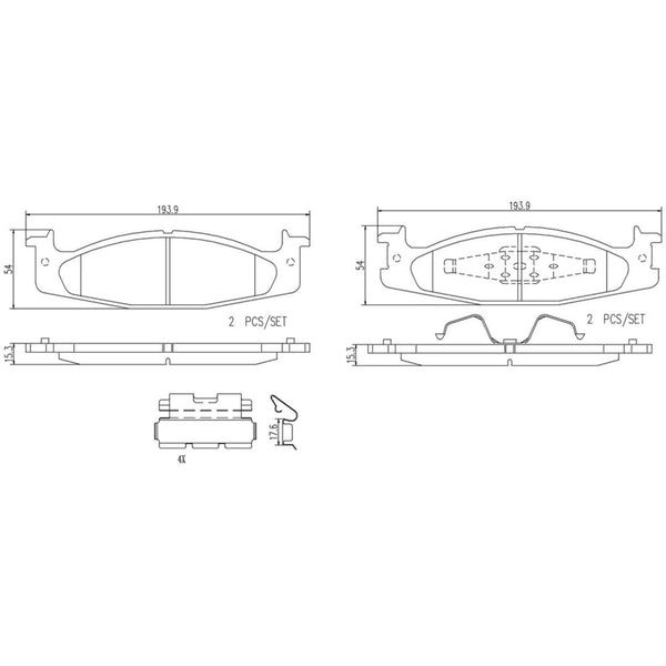 Balatas De Freno Delantera Para Ford Bronco 1994-1996