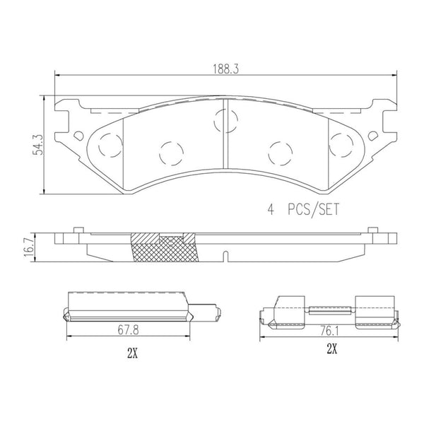 Balatas De Freno Trasera Para Ford E-250 Econoline 1999-2002