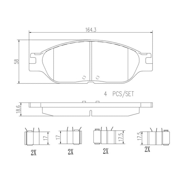 Balatas De Freno Delantera Para Ford Windstar 1999-2003