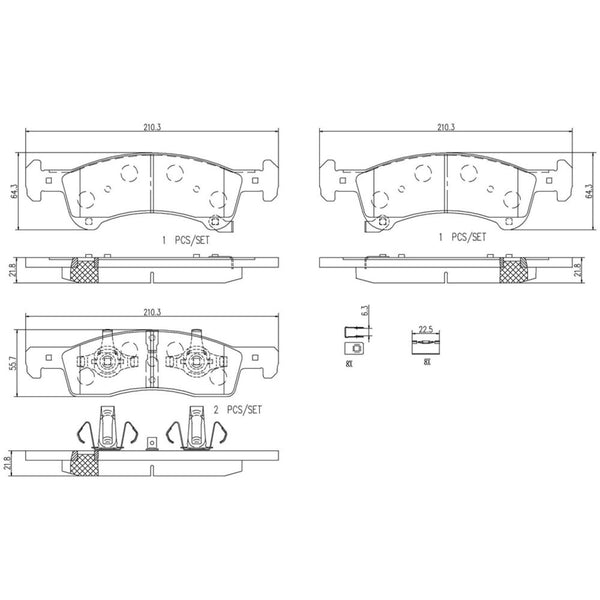 Balatas De Freno Delantera Para Ford Expedition 2003-2006