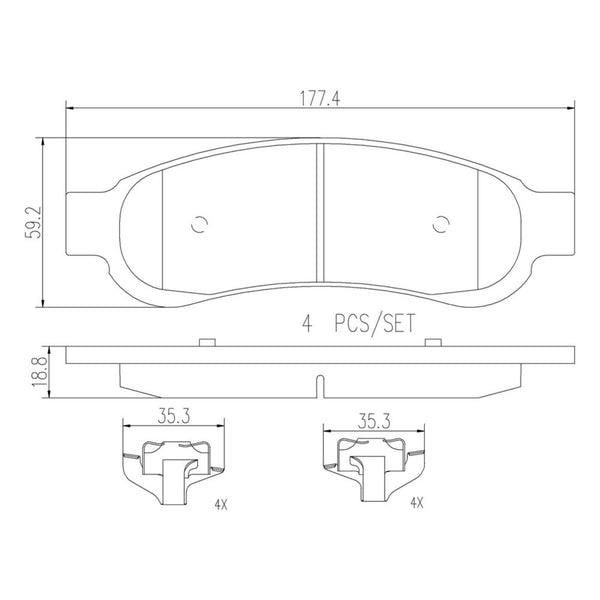 Balatas De Freno Trasera Para Ford F-250 Super Duty 2008-2012