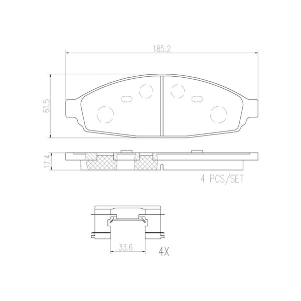 Balatas De Freno Delantera Para Ford Crown Victoria 2003-2008