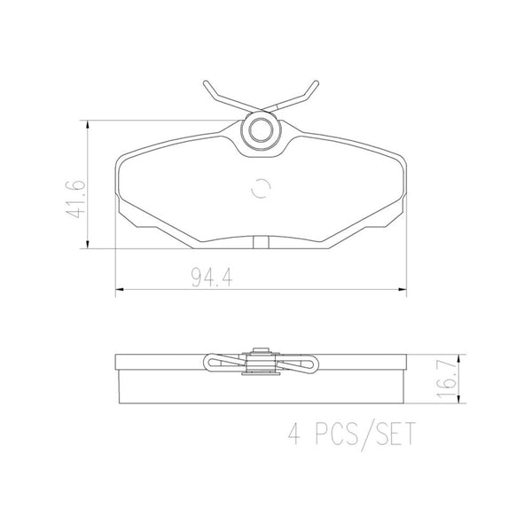 Balatas De Freno Trasera Para Ford Taurus 1993-2005