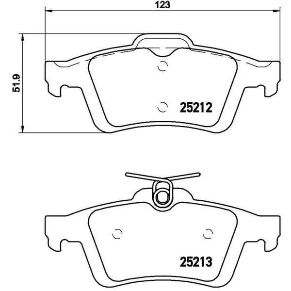Balatas De Freno Trasera Para Volvo C30 2007-2013