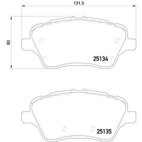 Balatas De Freno Delantera Para Ford Fiesta 2014-2016