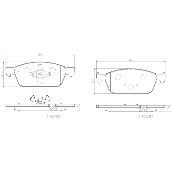 Balatas De Freno Delantera Para Ford Escape 2013-2019