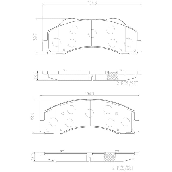 Balatas De Freno Delantera Para Ford F-150 2010-2020