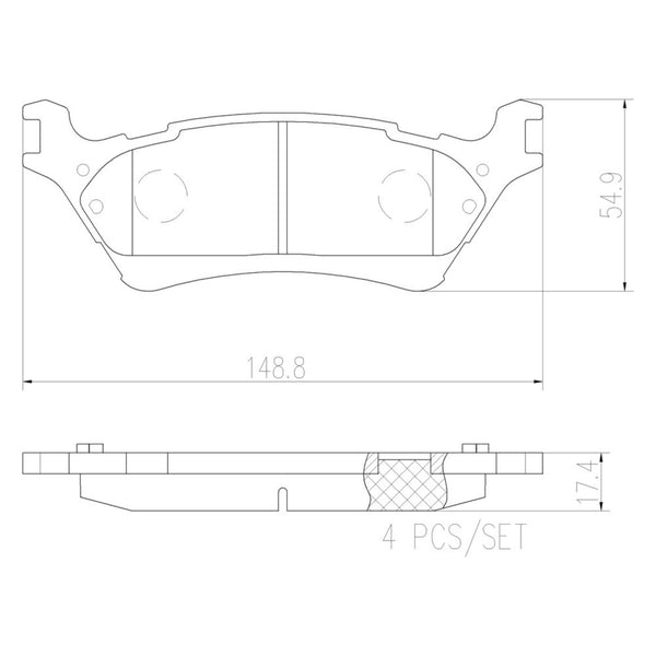 Balatas De Freno Trasera Para Ford F-150 2012-2020