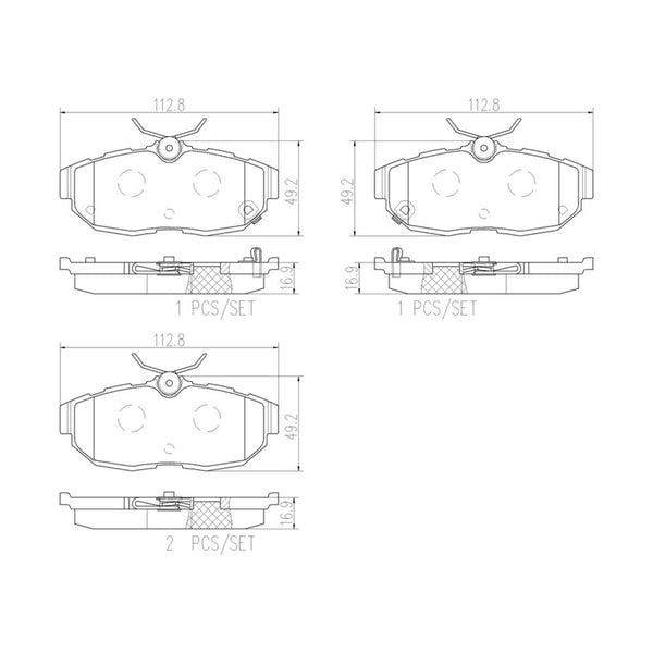 Balatas De Freno Trasera Para Ford Mustang 2008-2014