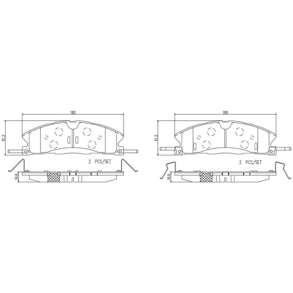 Balatas De Freno Delantera Para Ford Explorer 2013-2019