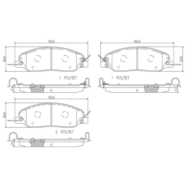 Balatas De Freno Delantera Para Ford Mustang 2005-2008