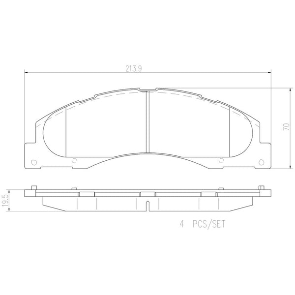 Balatas De Freno Delantera Para Ford E-150 2008-2008