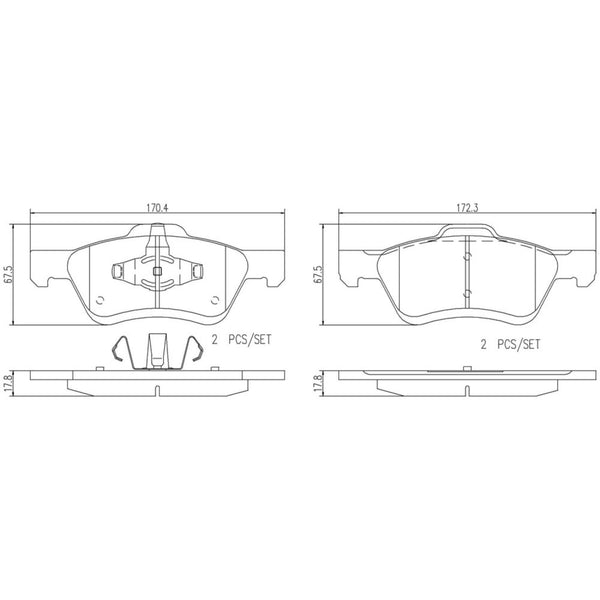Balatas De Freno Delantera Para Ford Escape 2005-2012
