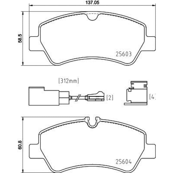 Balatas De Freno Trasera Para Ford Transit 2015-2022